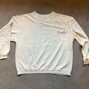 White Bride Cozy Broken-in Crewneck Vintage Sweater